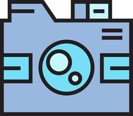 blue digital camera icon
