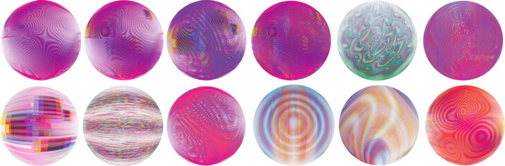 Set of spheres . Lines constructed transparent sphere .Vector  .Technology sphere Logo . Design element for posters, social media, templates, flyers, brochures . Abstract trendy transparent circles
