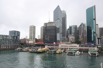 Fototapeta premium Circular Quay ferry wharf, Sydney, New South Wales, Australia.