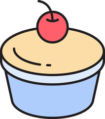 dessert and cake icon illustration