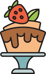 cake and dessert icon illustration