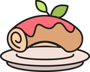 cake and dessert icon illustration