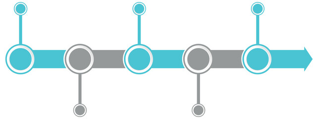 Infographic template design with 5 options.