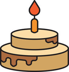 cake and dessert icon illustration