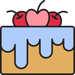 cake and dessert icon illustration
