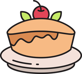 cake and dessert icon illustration