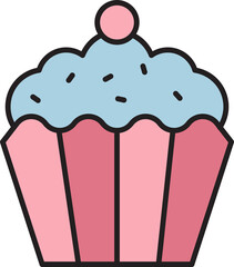 cupcake icon illustration