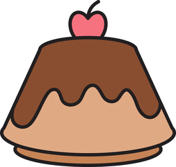 cake and dessert icon illustration