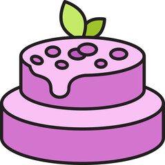 cake and dessert icon illustration