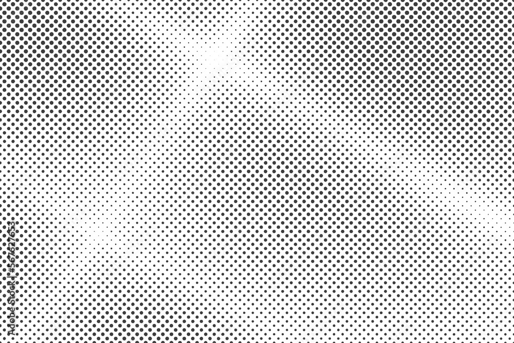 Poster halftone dotted background. retro mirror texture. monochrome gradation effect. vector pattern