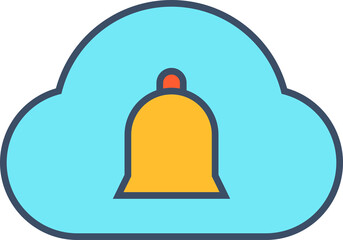 cloud and bell icon