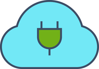 cloud and plug icon