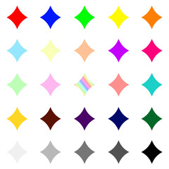 シャープでシンプルなキラキラ1の25色セット