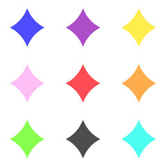 透過するシャープでシンプルなキラキラ1の9色セット