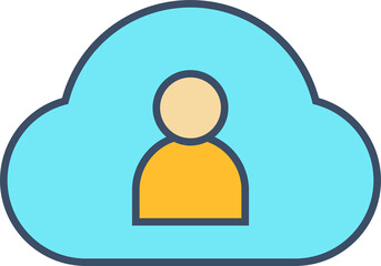 cloud and user icon
