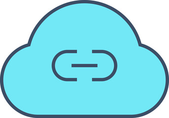 Fototapeta premium cloud and link icon