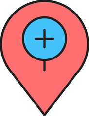 Obraz premium map pin and zoom icon