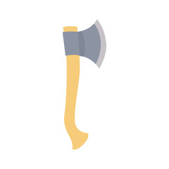 Axe Flat Illustration. Clean Icon Design Element on Isolated White Background
