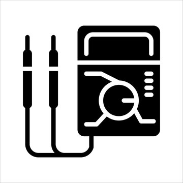 Voltage multimeter icon. Simple illustration of voltage multimeter vector icon for web design isolated on white background