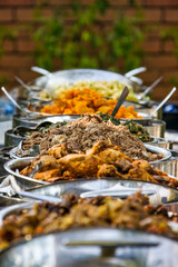 traditional african food at a festivity,