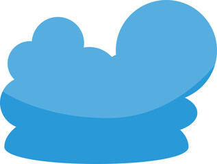 Obraz premium blue cloud, bubble shape illustration