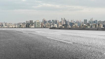 Road ground and urban architecture landscape