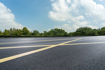 Fototapeta premium Outdoor forest highway skyline