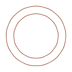 brown circular border round graphic design vector illustration eps