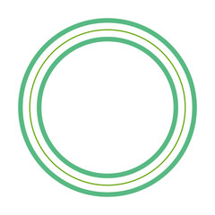 turquoise green three layer circular border round graphic design vector illustration eps