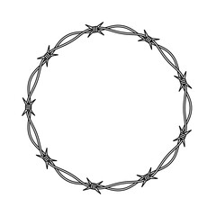 circular border round fence graphic design vector illustration eps