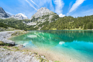 Naklejka na ściany i meble Seebensee lake, Austria