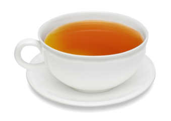 Cup of tea isolated. PNG transparency