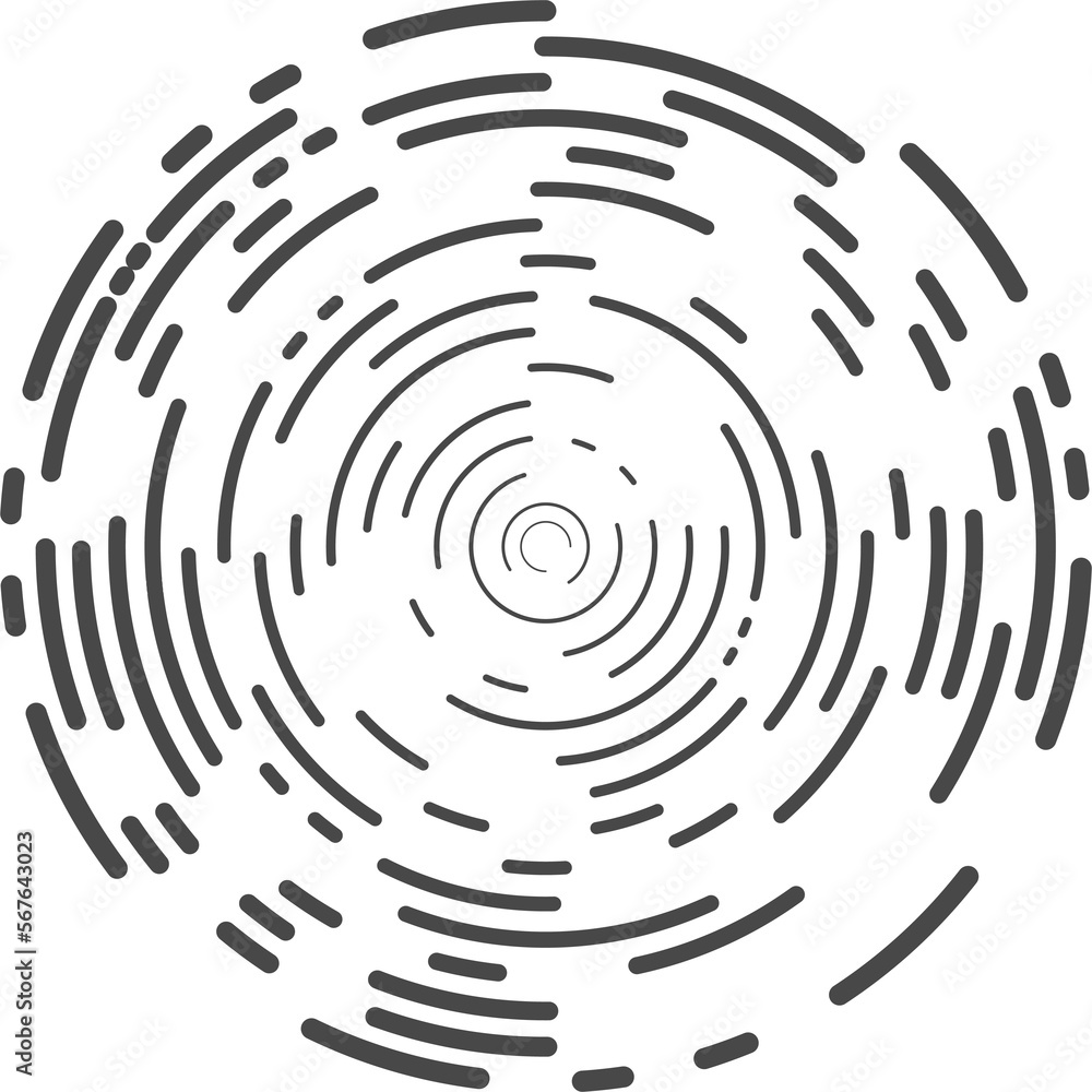Poster circle concentric lines. rippled rings and round sound waves pattern. radial signal radar sign. abst