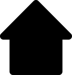 Basic House Home or Real Estate Symbol Icon. Vector Image.