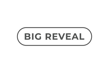 Big Reveal Button. web template, Speech Bubble, Banner Label Big Reveal.  sign icon Vector illustration
