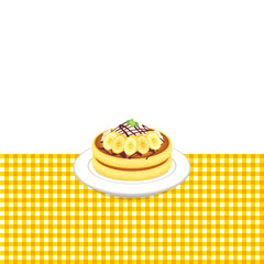 パンケーキ テーブル チョコバナナ