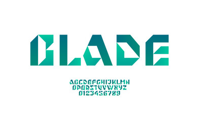 Abstract hi tech techno alphabet font, for your future digital design logo or brand name or game, vector illustration 10EPS