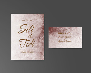 Wedding invitation with abstract watercolor background