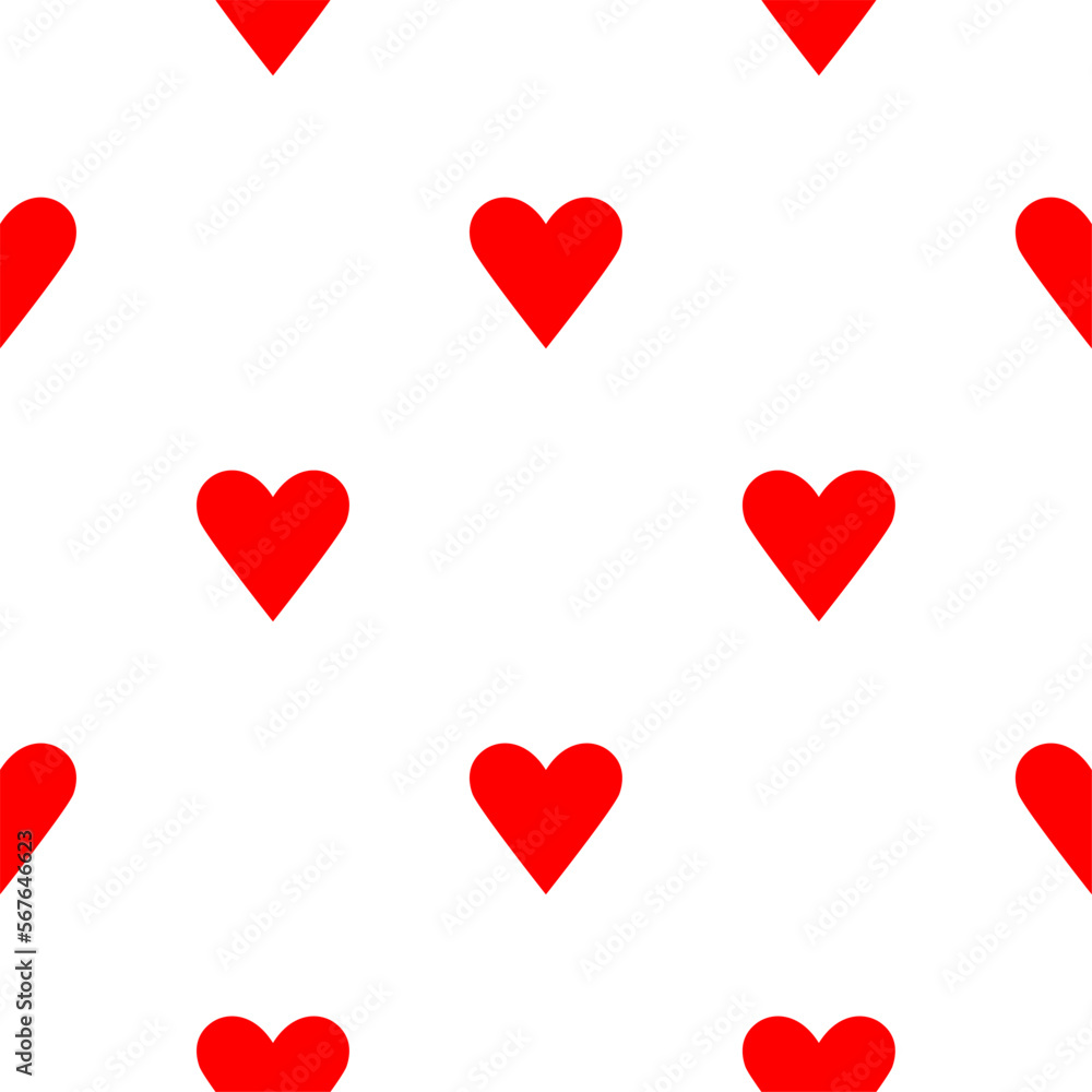 Aufkleber seamless pattern texture with red heart icons. vector image.