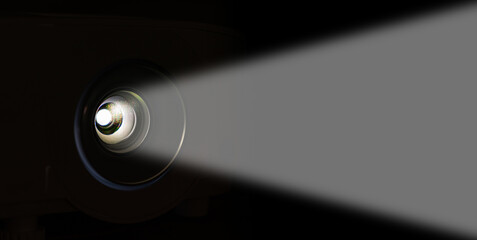 Home theater projector in the dark