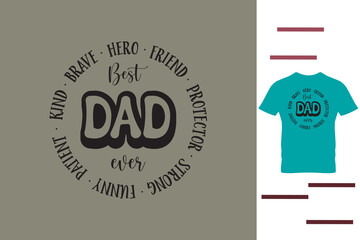 Super dad t shirt design - obrazy, fototapety, plakaty
