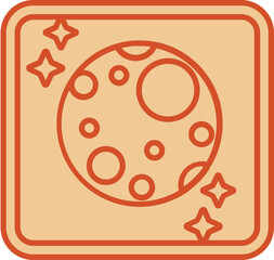 Fototapeta premium Ramadhan icon outline color