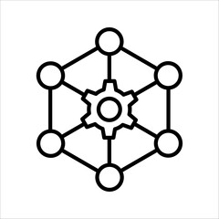 framework icons symbol vector elements for infographic web, gear vector icon, vector illustration on white background
