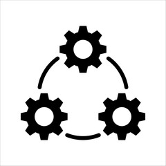 framework icons symbol vector elements for infographic web, gear vector icon, vector illustration on white background