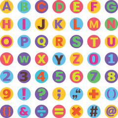 Alphabet icons pack, Alphabet vector icons set, Alphabet icons set, numbers icons set, ABC icons set, Numeric number icons set, counting icons set, Alphabet and Numbers flat icons set