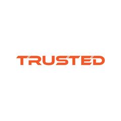 Trusted logo design concept vector