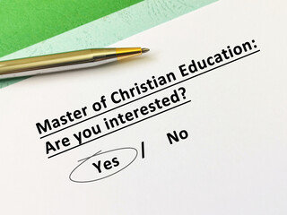 Questionnaire about further education