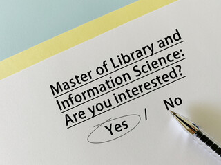 Fototapeta premium Questionnaire about further education