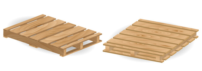 wooden pallet for shipping transportation freight isolated 3D illustration