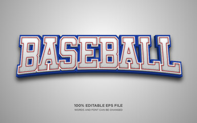 baseball editable text style effect